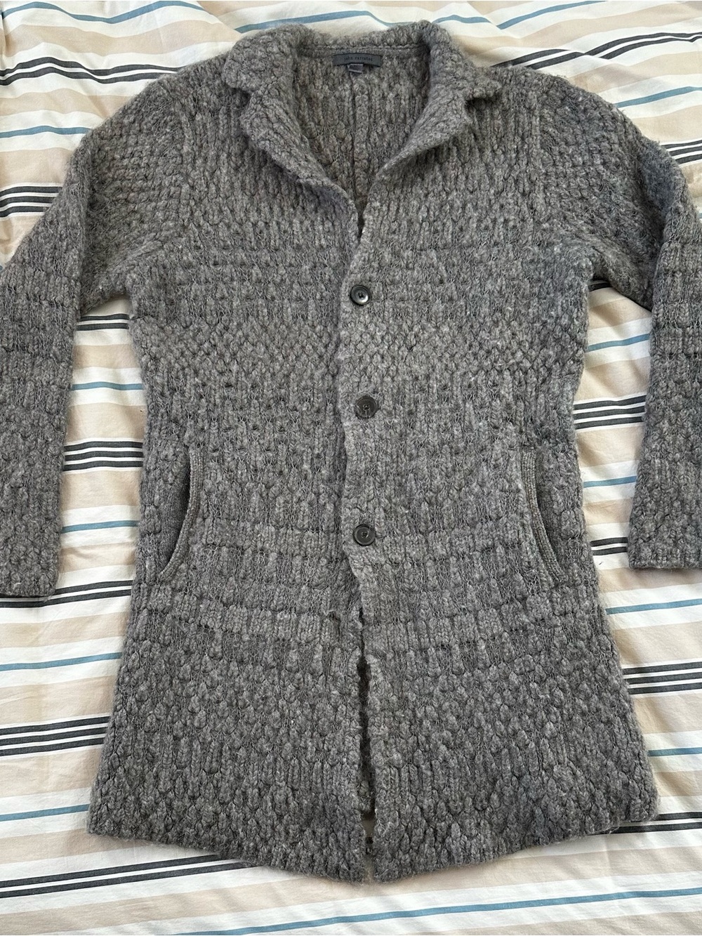 John Varvatos Mohair Overcoat